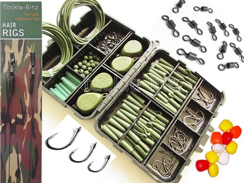 Green fishing tackle - box, set